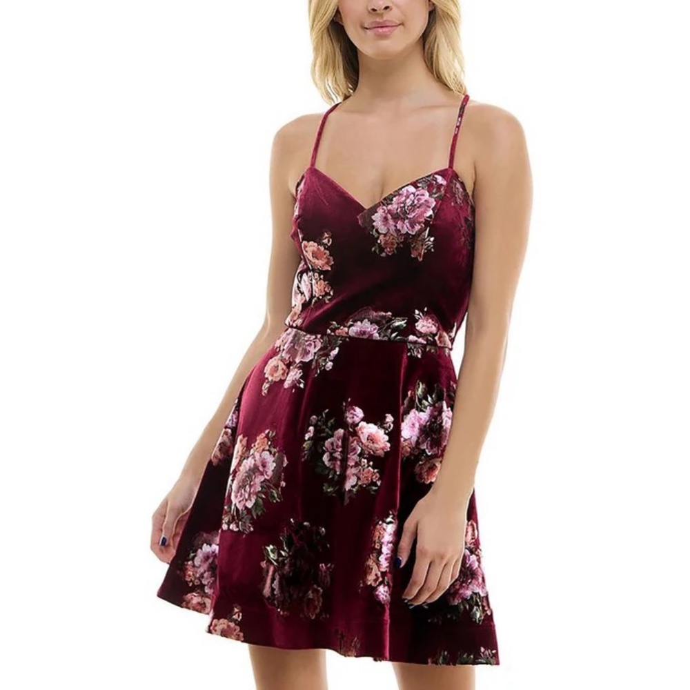 NWT BCX Juniors printed fit & flare dress size XL